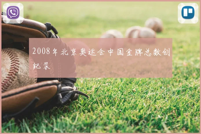 2008年北京奥运会中国金牌总数创纪录